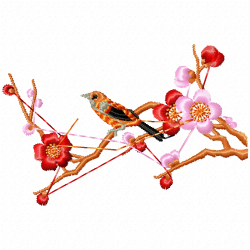 Small Birds Embroidery Design 3